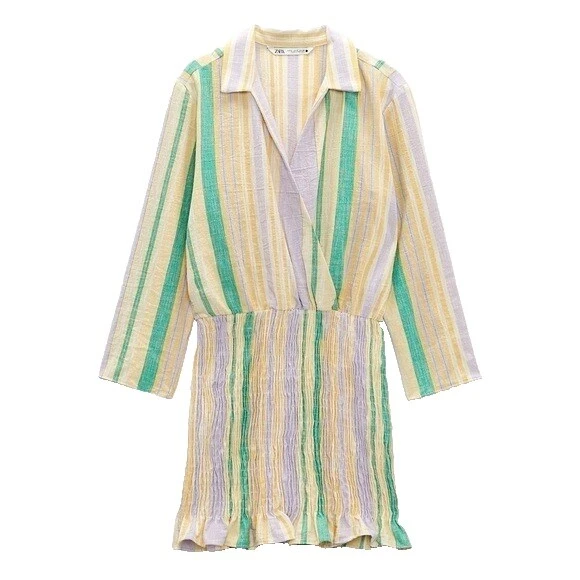 Zara Cotton Striped Dresses for Women