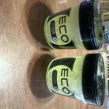 2 Pack Eco Style Black Castor & Flaxseed Oil Professional Styling Gel 16 oz