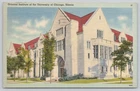 University Of Chicago Illinois Oriental Institute 1944 Linen Postcard Posted