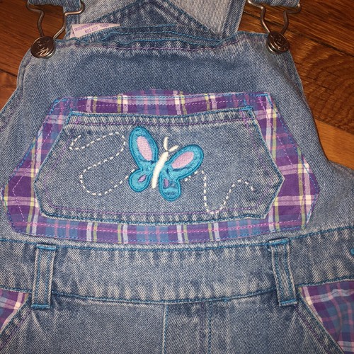 Vintage Disney Winnie The Pooh Denim Overalls Romper Shorts - Picture 6 of 10