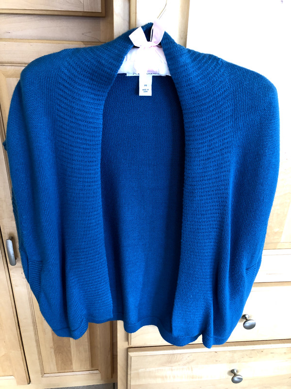 KENNETH COLE  Blue Shrug Vest gently used. It says it's XS but more like S or M