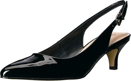 Bella Vita Scarlett II Womens 8.5 M Black Patent Leather Kitten Pumps NIB XT7 - Picture 1 of 9