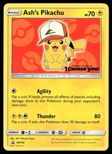 ASH'S PIKACHU - SM109 PROMO SUN & MOON PROMO POKEMON NM on eBay