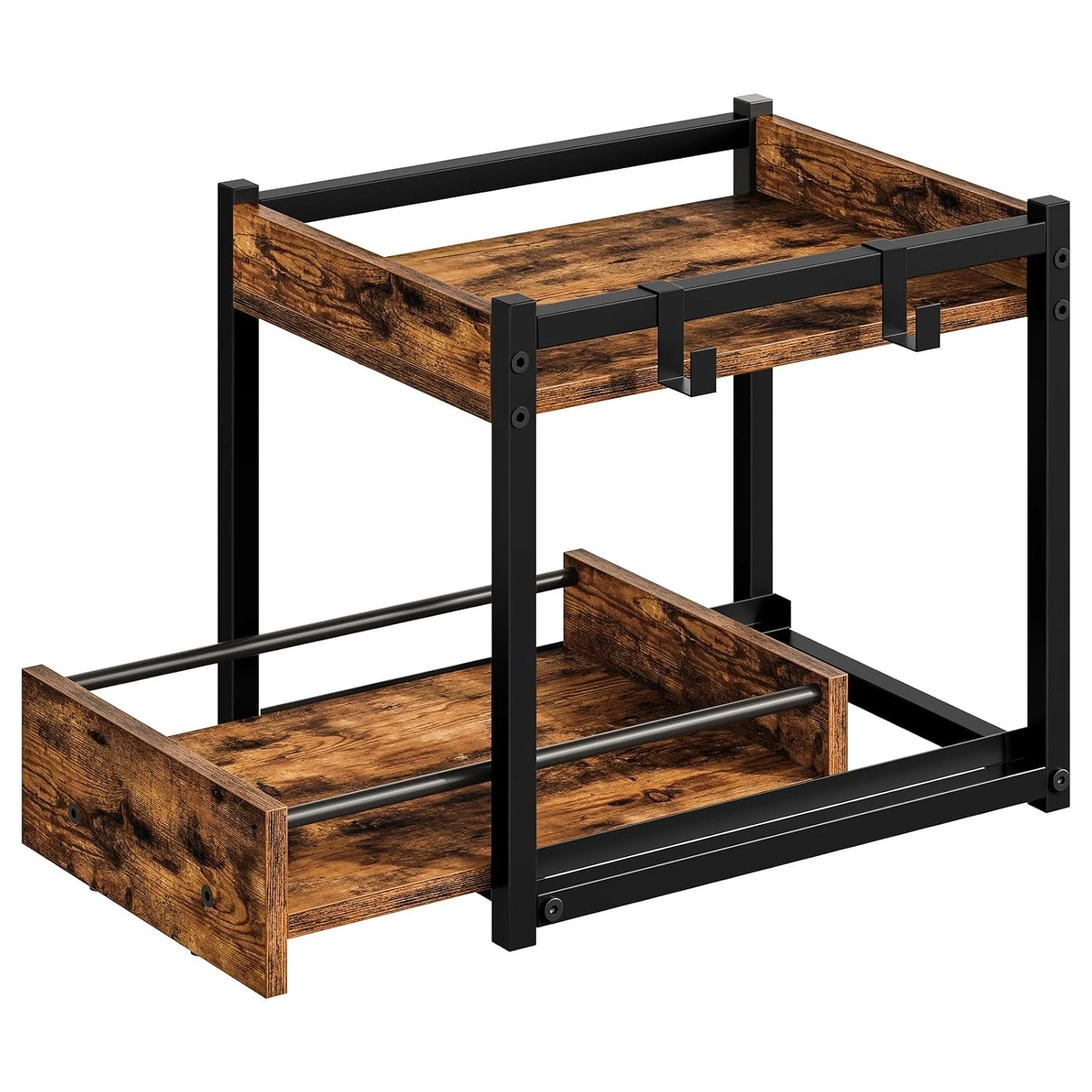Kitchen Organizer 2-Tier Corner Shelf Spice Rack Countertop Storage Accessories
