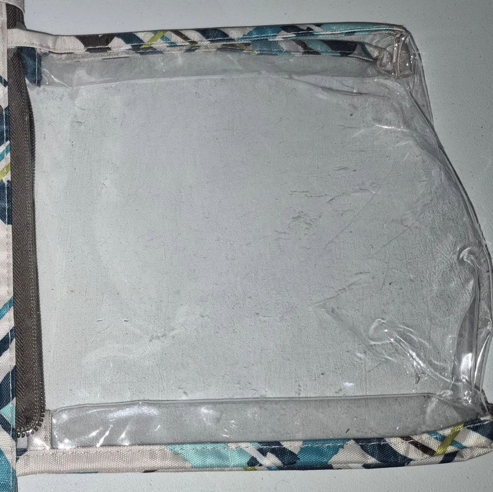 DOS Thirty One 31 Bolsa Pequeña con Cremallera CLARO Viaje Mar Patrón a Cuadros Azules Marrones Foto 2 de 2