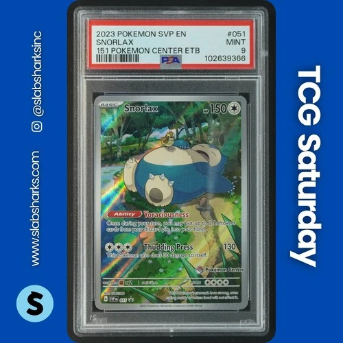 2023 POKEMON SV BLACK STAR PROMO 151 ETB #051 SNORLAX PSA 9