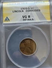1909-S Wheat Penny Key Date, Certified
