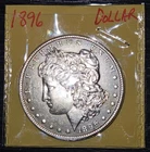 1896 MORGAN SILVER DOLLAR $1 UNITED STATES COIN