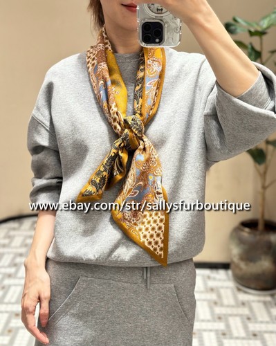 Sallys 70% Cashmere & 30% Silk Paisley Print Double Layer Ribbon Scarf 150*26cm - Picture 19 of 48