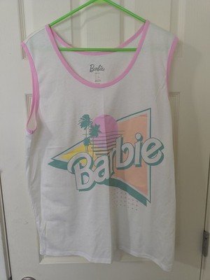 Men's/Unisex Mattel Barbie 80s Malibu Graphic Tank Top NWOT Size L Barbie Movie 