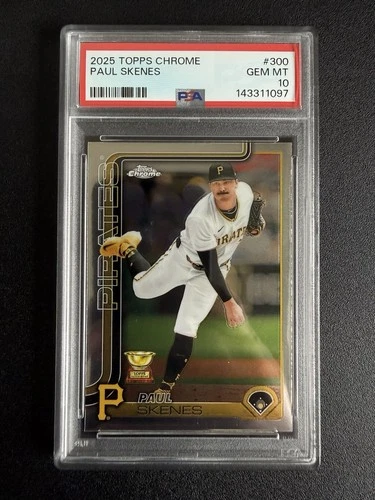 2025 TOPPS CHROME PAUL SKENES 300 PITTSBURGH PIRATES PSA 10