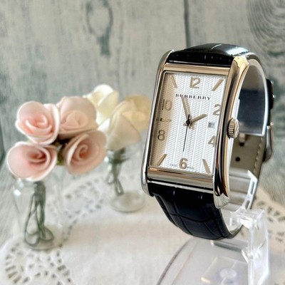 BURBERRY BU3002 Rectangular Rare Used Watch Excellent condition