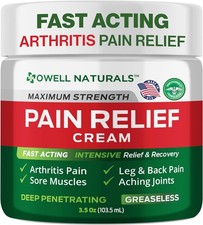 Maximum Strength Pain Relief Cream - Fast Acting for Joints  Muscles, 3.5 oz