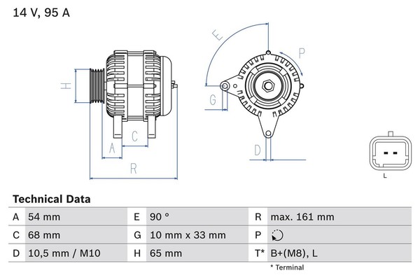 Bosch Generator F�R Dacia Passend F�R Nissan Renault-image