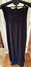 Women’s Large Heart Soul black strapless smocked maxi dress w/ruffled hem