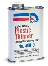 1PC U. S. Chemical & Plastics 40010 Auto Body Plastic Thinner, "Honey