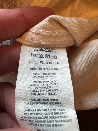 Filson Dry Tin Forester Jac Shirt Large in Natural Seed sold out # 20293581 - Picture 7 of 8