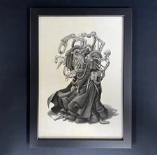 FRAMED MAGOS VATHEK ART TECH-PRIEST ADEPTUS MECHANICUS WARHAMMER 40K 40,000
