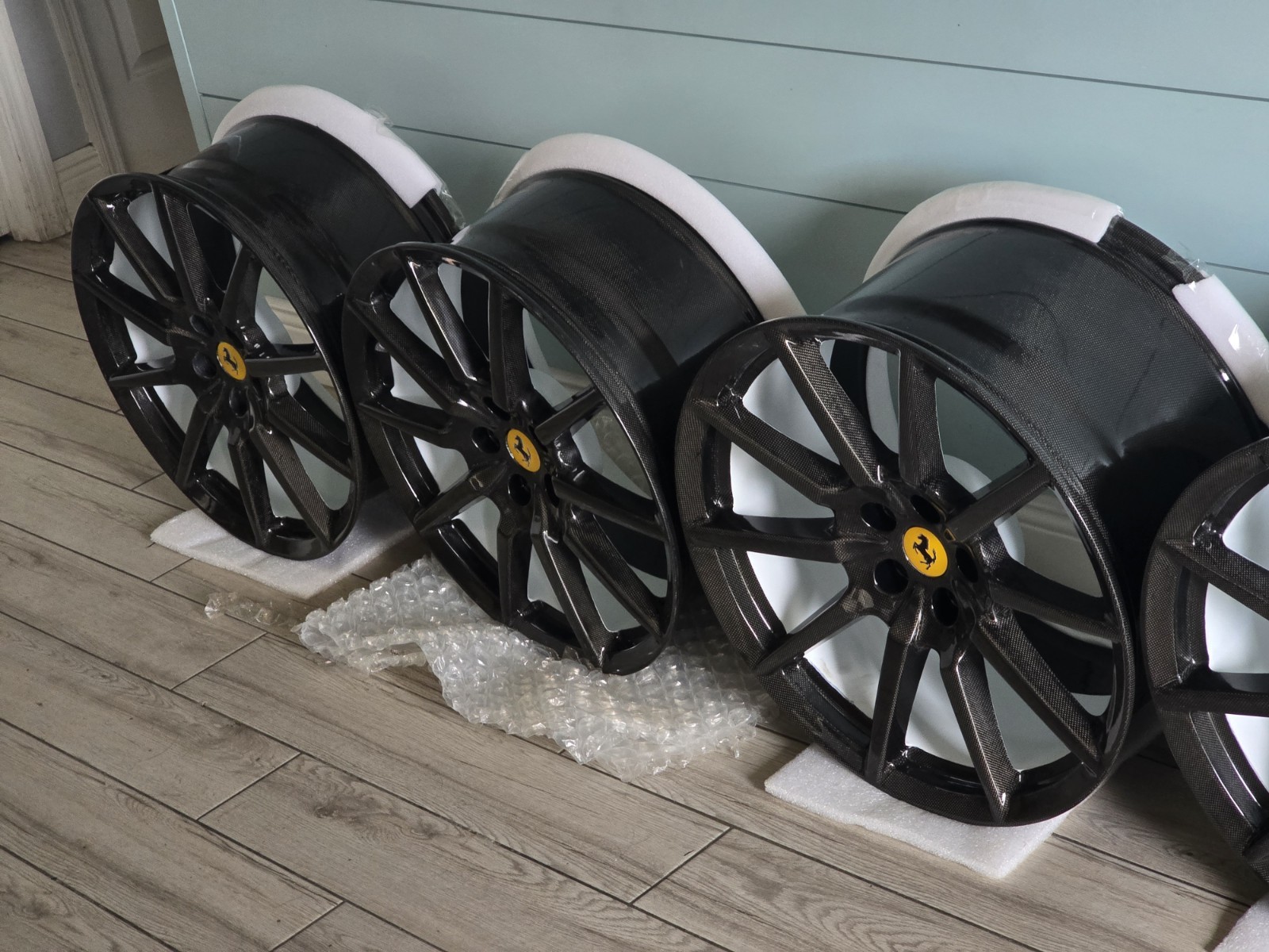 Set (4) Carbon Fiber Wheels Ferrari F8 812 SF90 488 FF F12 California Purosangue