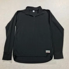 Eastern Mountain Sports EMS Bergelene Base Layer Shirt Mens M Black Vintage USA