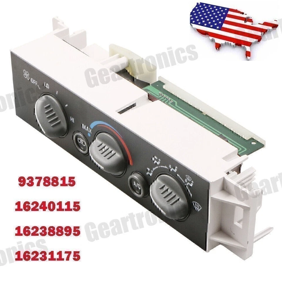Panel de interruptor de control de clima de calefacción de aire acondicionado 599-007 para Chevy GMC C/K 1500-3500 Foto 3 de 4