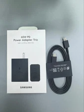 65W Samsung PD 3.0 Trio Power Adapter EP-T6530 Super Fast Charging Wall Charger