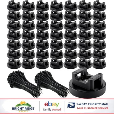 Multipurpose Magnetic Zip Tie Mounts and Nylon Cable Ties for Organizing Wires