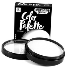 Halloween Makeup Face Body Paint Waterproof Foundation Cream Cake Tub, White