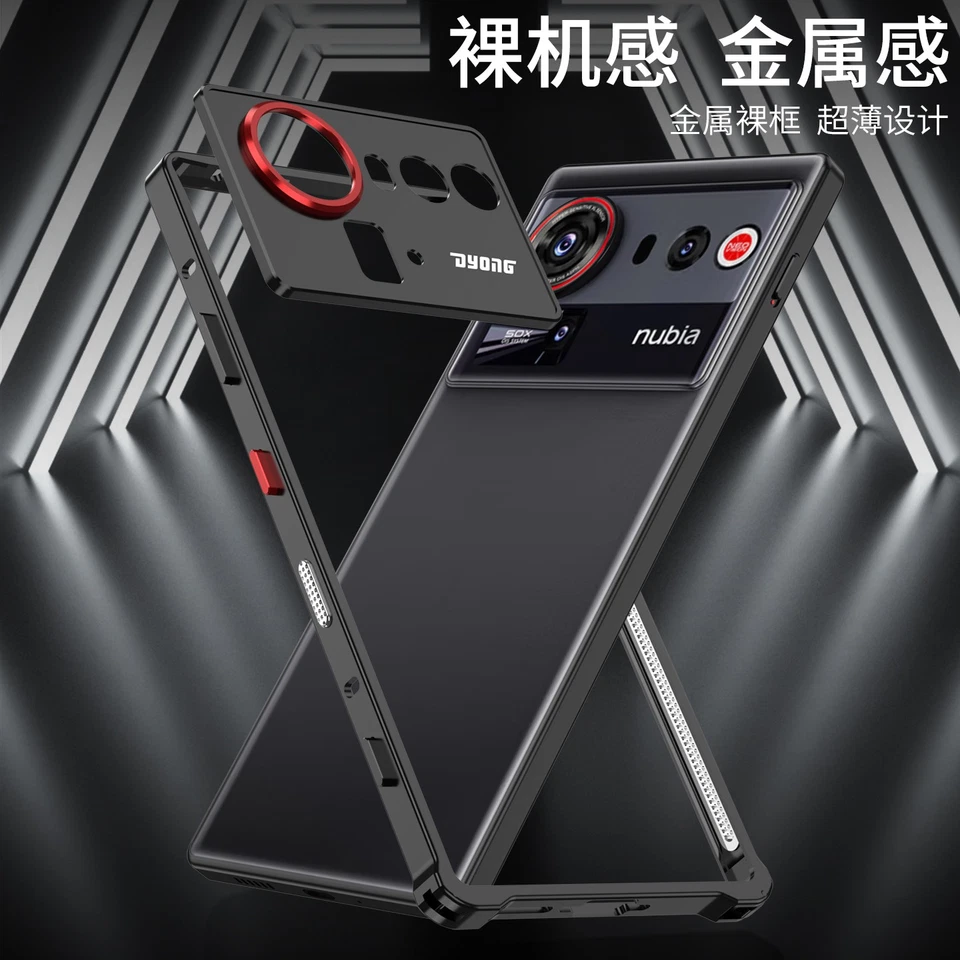 Para ZTE nubia Z80 Ultra, Aluminio Metal Hipocampo Parachoques Marco Estuche Borde Foto 2 de 4