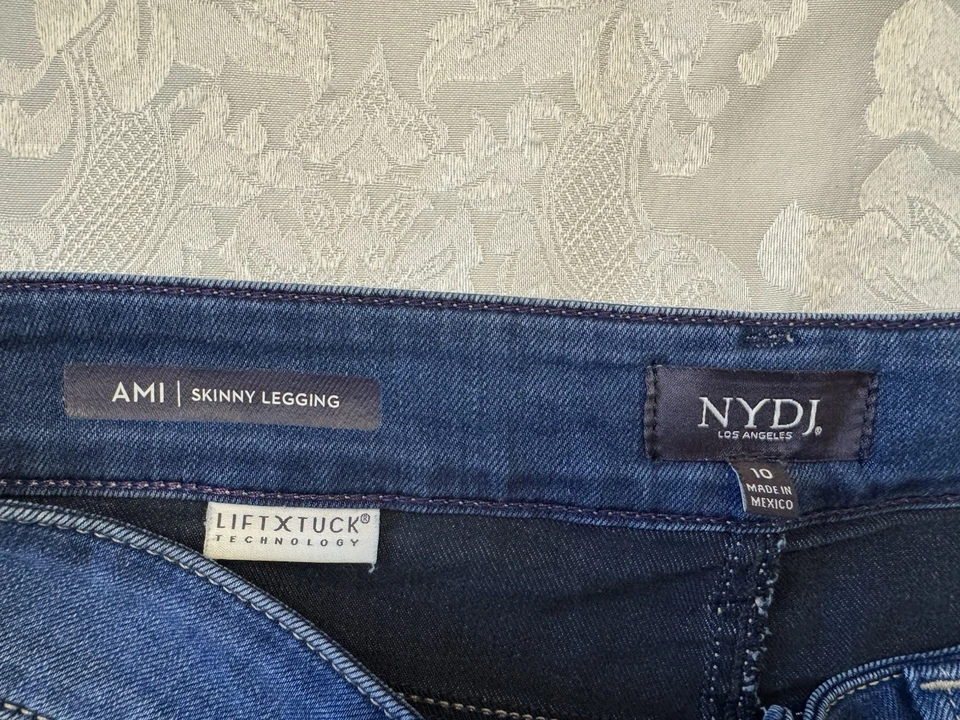NYDJ Size 10 Ami Skinny Legging Stretch Blue Jeans Slimming Comfort Lift Tuck - Image 3 of 4