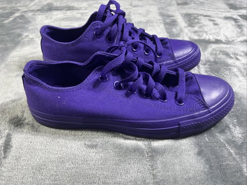 Converse All Star Chuck Taylor Low Top Shoes Womens Size 7 Sneakers Purple VG+ - Picture 4 of 6