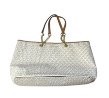 Michael Kors Jet Set Large Vanilla Travel Tote Bag / Purse