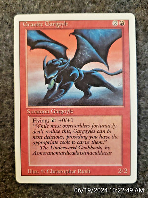 Granite Gargoyle Revised Red Rare Reserved List MAGIC MTG CARD....  .. (DS3D1G6)