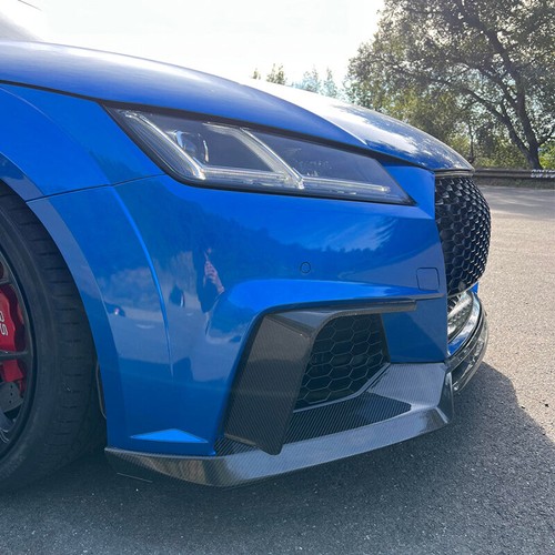 Alerón labial parachoques delantero carbono real aletas de ventilación de aire para Audi TT RS TTRS 2016-2018 - Imagen 6 de 12