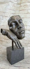 ABSTRACT ART DECO. DALI SOLID BRONZE SCULPTURE MARBLE BASE MODERN FIGRINE SALE