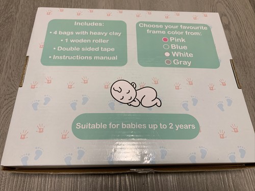 Baby Hand and Footprint Frame Kit – Picture Frame with Non-Toxic Clay Newborn - Picture 3 of 4
