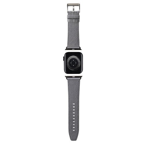Karl Lagerfeld Bransoletka Pasek Apple Watch Ultra / Ultra 2 Saffiano Monogram - Zdjęcie 2 z 3