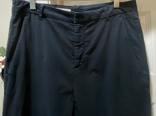 Nili Lotan Paris Pants Size 2 Navy Blue Drop Crotch Made USA 111/88 80NL Frayed - Picture 18 of 18
