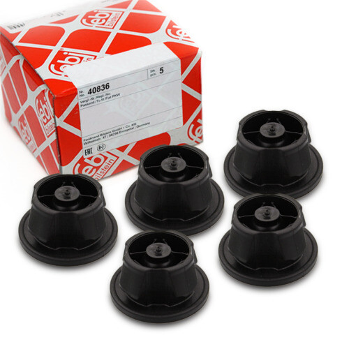 5x ORIGINAL FEBI BILSTEIN BEFESTIGUNGSELEMENT MOTORABDECKUNG KUGELPFANNE 40836 - Bild 1 von 1