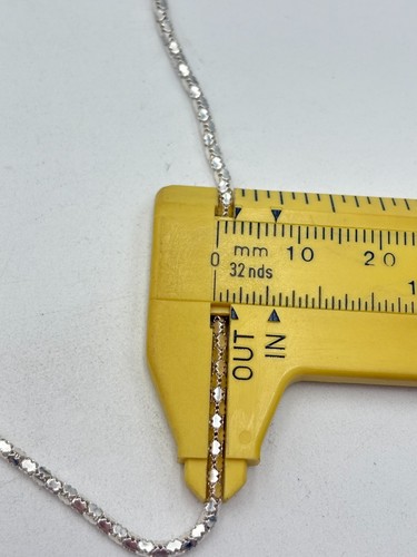 COLLANA CATENA POPCORN ARGENTO 950 ITALIA MILOR 20" larghezza 2 mm 5,1g - Foto 6 di 9