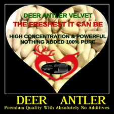 #1 DEER ANTLER VELVET Top Quality IGF-1 HIGH POTENCY Fresh 100 V Capsules