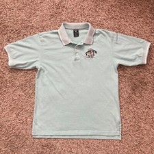 Vtg Warner Bros. Polo Shirt Men's S Green Short Sleeve Taz Golf Tasmanian Devil