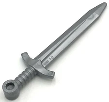Lego New Flat Silver Minifigure Weapon Sword Greatsword Pointed with Upturned 