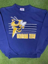 80s Georgia Tech Yellow Jackets - Vintage College Sweatshirt Large