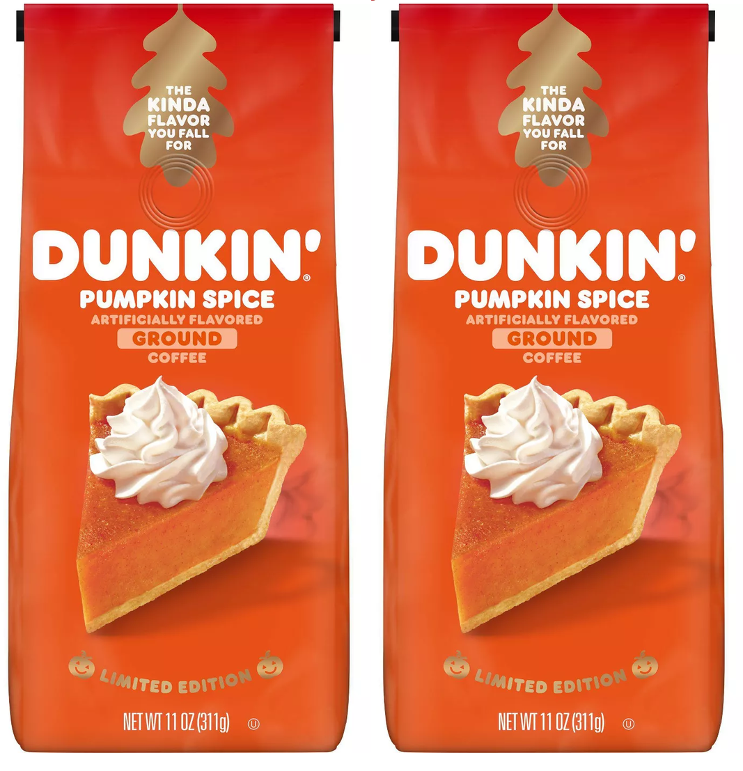 Dunkin Donuts Ground Coffee Pumpkin Spice Flavor 11oz For Sale Online Ebay