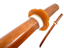 WAKIZASHI Shoto in QUERCIA ROSSA per AIKIDO KENJUTSU IAIDO IAITO DO TSUBA Spare