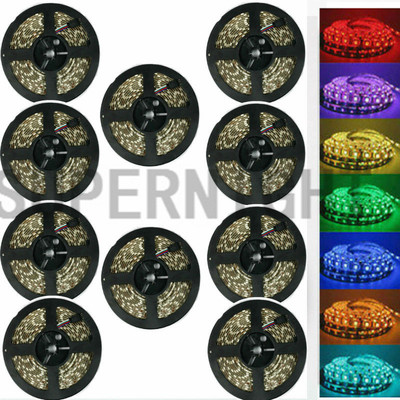 5M 16.4ft RGB 5050/3528 LED Strip Light 300LEDs Flexible Tape Rope Lamp DC12V