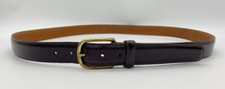 Trafalgar Mans Cordovan Color Belt 38 Brass Buckle Cordoba Leather USA Made