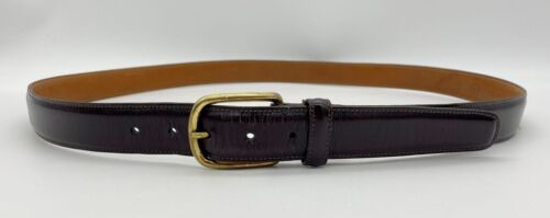 Trafalgar Mans Cordovan Color Belt 38 Brass Buckle Cordoba Leather - Afbeelding 1 van 5