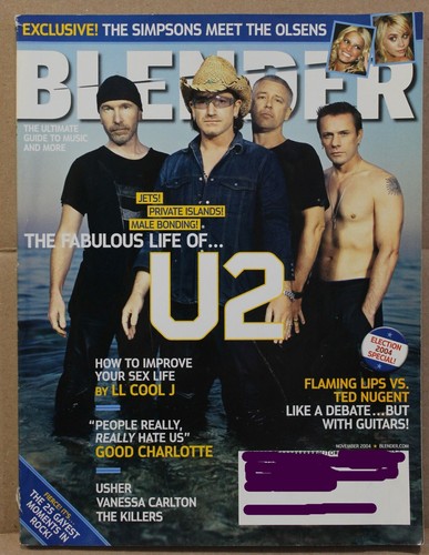 VTG Blender Music Magazines 2003-2007 Hilary Duff Kanye JLo Beyonce' U2 Jay Z - Picture 11 of 12